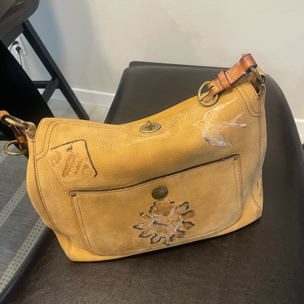Coach Vintage Y2K Chelsea turn lock MISSING SHOULDER STRAP. HAS PAINT WORK - Picture 2 of 11